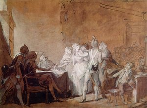De Arrestatie van Charlotte Corday door Louis Leopold Boilly